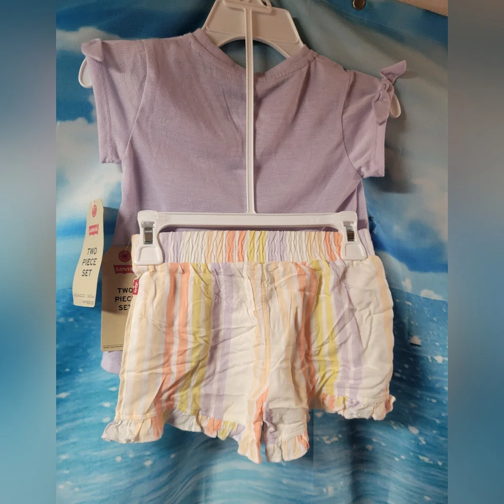 Levi's NWT Girls 2Pc Shorts Set Size‎ XS YOUTH 4